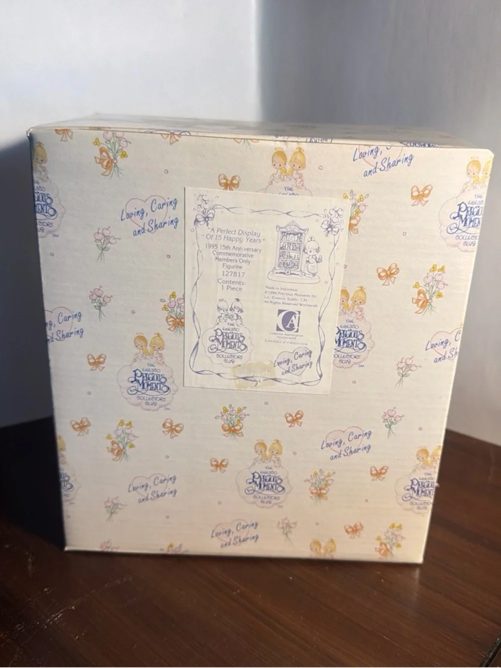 Precious Moments Collectible Box in Cream with Pastel Accents